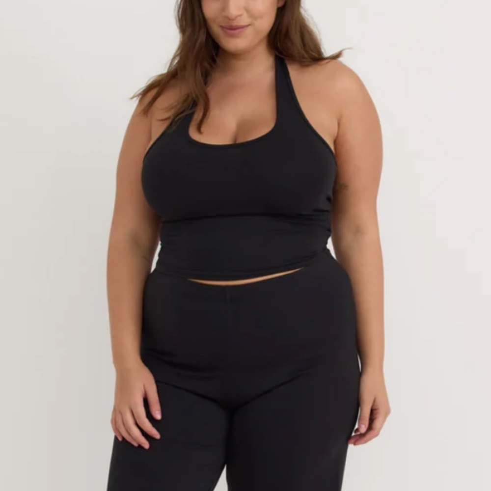 Organic Basics Core Halter Top in Black